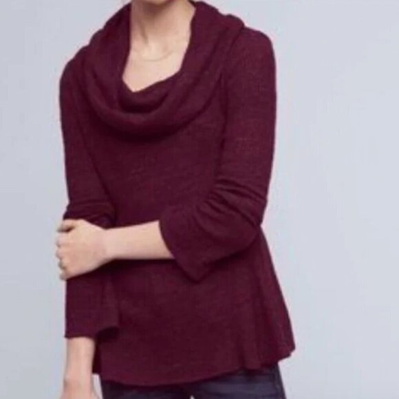 Anthropologie Maeve Ribbed Cowlneck Sweater XS - Picture 1 of 9